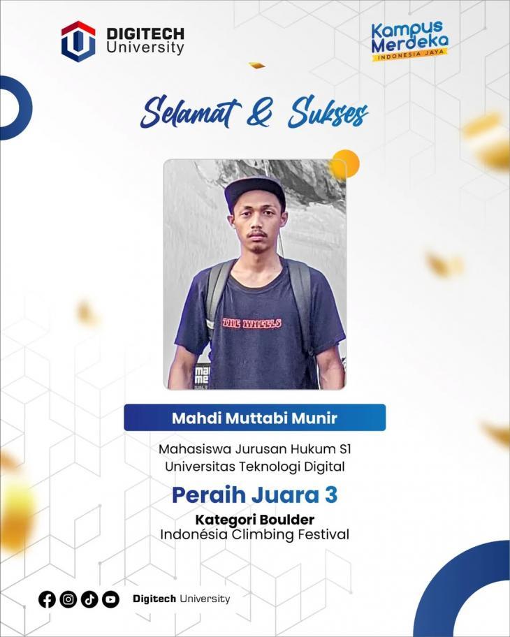 JUARA 3 KATEGORI BOULDER Indonesia Climbing Festival